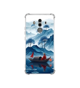 PrintiFy Huawei Mate10pro ile Uyumlu Simya Serisi Sonsuz Akış Tasarımlı Uv Baskılı Köşe Korumalı Antişok Kılıf