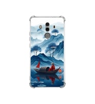 PrintiFy Huawei Mate10pro ile Uyumlu Simya Serisi Sonsuz Akış Tasarımlı Uv Baskılı Köşe Korumalı Antişok Kılıf