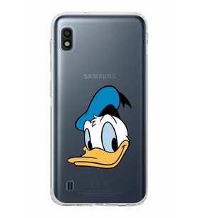Samsung Galaxy A10   Kamera Korumalı  Kapak Donald Duck Tasarımlı  Şeffaf Kılıf