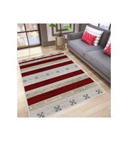 Rovigo Home Dijital Baskı Yıkanabilir Kaymaz Taban Salon Halısı RVG1625 50x80 cm (Bordo)