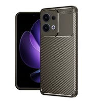 Newface Oppo Reno 13 Pro Kılıf Auto Focus Karbon Kapak - Kahverengi
