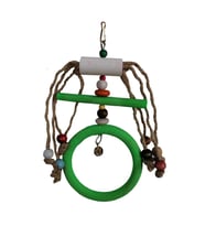 Halkalı İpli Boncuklu Kuş Oyuncağı 10 / 20 cm