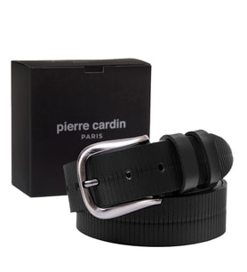 Pierre Cardin Deri Erkek Kemeri (En 4 cm)) PC4160 (Siyah)