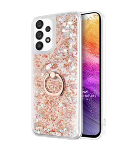 Microsonic Samsung Galaxy A73 5G Kılıf Glitter Liquid Holder Gold (Altın)