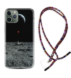 Apple iPhone 11 12 13 14 Pro Max Kılıf Boyun Asklı Rasta Silikon Astronoot Red Baloon 1608