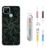 Realme C11 C21 C21Y C25Y C11 2021 Kılıf Kablo Koruma Spiral Silikon Sarmaşıklar 1675