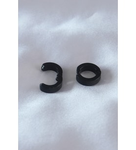Çelik Siyah Renk Sıkıştırmalı Erkek Küpe 5886 - HUOBPS9678-8002