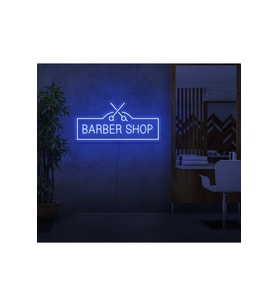 BARBER SHOP Yazılı ve Şekilli Neon Tabela