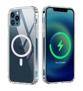 Apple iPhone 12 Pro Max Uyumlu Kılıf Zore Tacsafe Wireless Kapak (Renksiz)