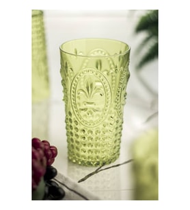 Akrilik Yeşil Tekli Uzun Bardak & Su Meşrubat Bardağı 750 ml ( Büyük Boy & Cam Değildir )