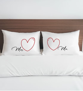 BK Gift Sevgili Tasarımlı Pamuklu 2’li Yastık Kılıfı Seti-10 50x70cm, Sevgiliye Hediye, Ev Hediyesi, Tasarım Ev Tekstili