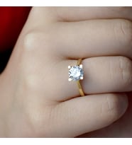 14 K Tektaş Altın Yüzük