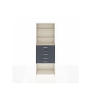 Arges Dolap 3 Raflı 5 Çekmeceli 88x30x243 Aytaşı-Antrasit