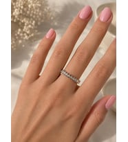 Taşlı Dörtgen Silver Yüzük