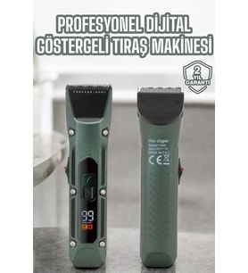 Mey İthalat® Tıraş Makinesi Dijital Göstergeli Turbo Motor Paslanmaz Çelik