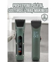 Mey İthalat® Tıraş Makinesi Dijital Göstergeli Turbo Motor Paslanmaz Çelik