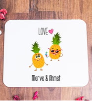 Kişiye Özel Sevimli Ananaslar Mouse Pad