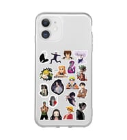 Iphone 11 Uyumlu Anime Sticker Tasarımlı Şeffaf Telefon Kılıfı