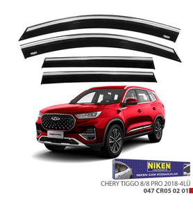 Chery Tiggo 8/8 Pro Kromlu Cam Rüzgarlığı Niken 2018+ sonrası uyumlu (Beyaz)
