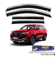 Chery Tiggo 8/8 Pro Kromlu Cam Rüzgarlığı Niken 2018+ sonrası uyumlu (Beyaz)