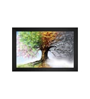 Manzara Temalı Kanvas Tablo 80 x 110 cm Siyah Çerçeve