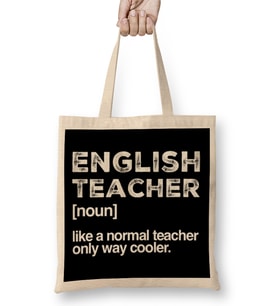 English Teacher Defined Bez Çanta Uzun Saplı