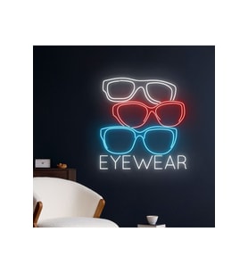 EYEWEAR Yazılı ve Şekilli Neon Tabela