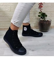 Fiyra 555 Siyah-Siyah Uzun Unisex Sneaker Keten Spor Ayakkabı