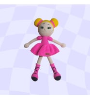 Örme Pembe Bebek Amigurumi Organik Oyuncak-Uyku Arkadaşı