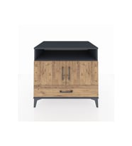 Kronos Şifonyer 3 Raflı Tek Çekmeceli 2 Kapaklı 88x59x80 Antrasit-Çam