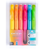 Serve Deep 0.7 Mm Mekanik Kurşun Kalem Fosforlu - 6lı Set