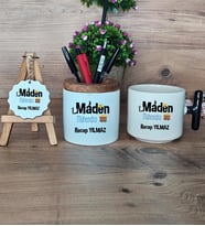 Maden Mühendisi Hediye Sepeti Kupa Bardak T Kulplu, Kalemlik ve Anahtarlık Mühendisler Günü Hediyesi (Model 6)