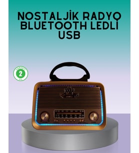 Bluetooth Özellikli Nostalji Radyo 3 Bant FM AM SW
