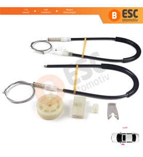 Renault Megane MK1 X64 DA0/1 Coupe 1996-2003 2/3 Kapı 7700834394 İçin Sol Kapı Cam Kriko Tamir Seti
