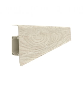 Esquero Kablo Kanallı PVC Süpürgelik 250 cm, Açılabilir Kapaklı, Çınar Bianco, ESQ604