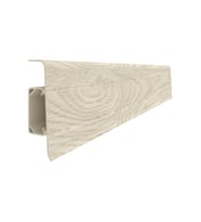 Esquero Kablo Kanallı PVC Süpürgelik 250 cm, Açılabilir Kapaklı, Çınar Bianco, ESQ604