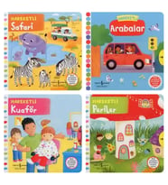 İş Bankası 0-3 Yaş Hareketli Kitaplarım Safari Arabalar Kuaför ve Periler 4lü Set