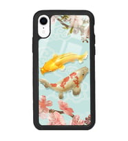 iPhone XR Uyumlu Koi Balığı Tasarımlı Glossy Telefon Kılıfı