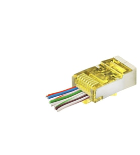 Cat6E Ez Rj45 Metal Konnektör 100 Adet Plastik Kutu - Sarı ND2416
