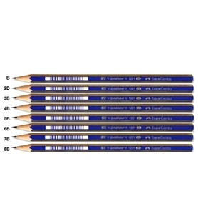 Faber Castell Dereceli Kurşun Kalem Resim Çizim Kalemi B,2B,3B,4B,5B,6B,7B,8B 1erli 8 adet