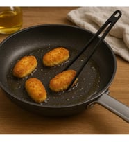 Kızartma Maşası, 1 Adet, Silikon, 29 cm, Siyah, BPA Free