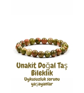 Nelleovana Unakit Doğal Taş Bileklik 8 Mm ( Uykusuzluk Sorunu Yaşayanlar ) Aa Kalite
