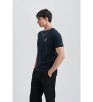Face Of Niho Erkek Nakış T-Shirt (Lacivert)