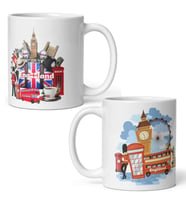 İngiltere Kupa Bardak 2 Adet Seyahat Hatıra England Mug (Karışık)