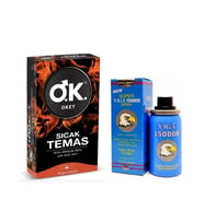 1 KUTU OKEY SICAKTEMAS 10'lU + VİGA 150000 GEÇİKTİRİCİ SPREY