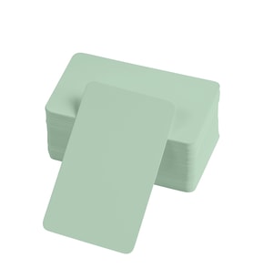 Boş Kelime Kartları 5x8 cm - 50 Adet Oval Kenarlı  Tabu & Not Kartları - Yeşil