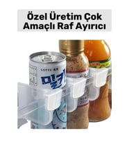 Yüksek Kaliteli Kompakt Dayanıklı Plastik Buzdolabı Kilim Dolap İçi Çok Amaçlı Raf Ayırıcı 10 Adet