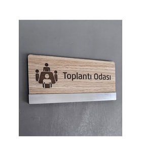 Klasik Mdf Serisi Toplantı Odası Kapı İsimliği