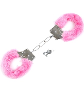 Peluşlu Metal Fantezi Kelepçe Pembe