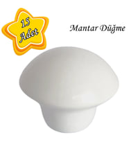 15 Adet Beyaz Mantar Düğme Kulp Mobilya Çekmece Dolap Kapak Kulbu Metal Kulp Aksesuarları Vidalı
